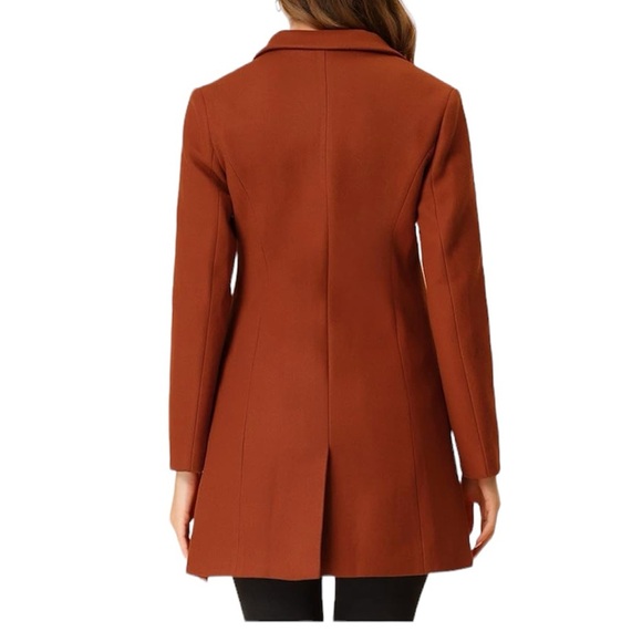 Allegra K Women's Notched Lapel Single Breasted Outwear Winter Coat Size… - Picture 3 of 12